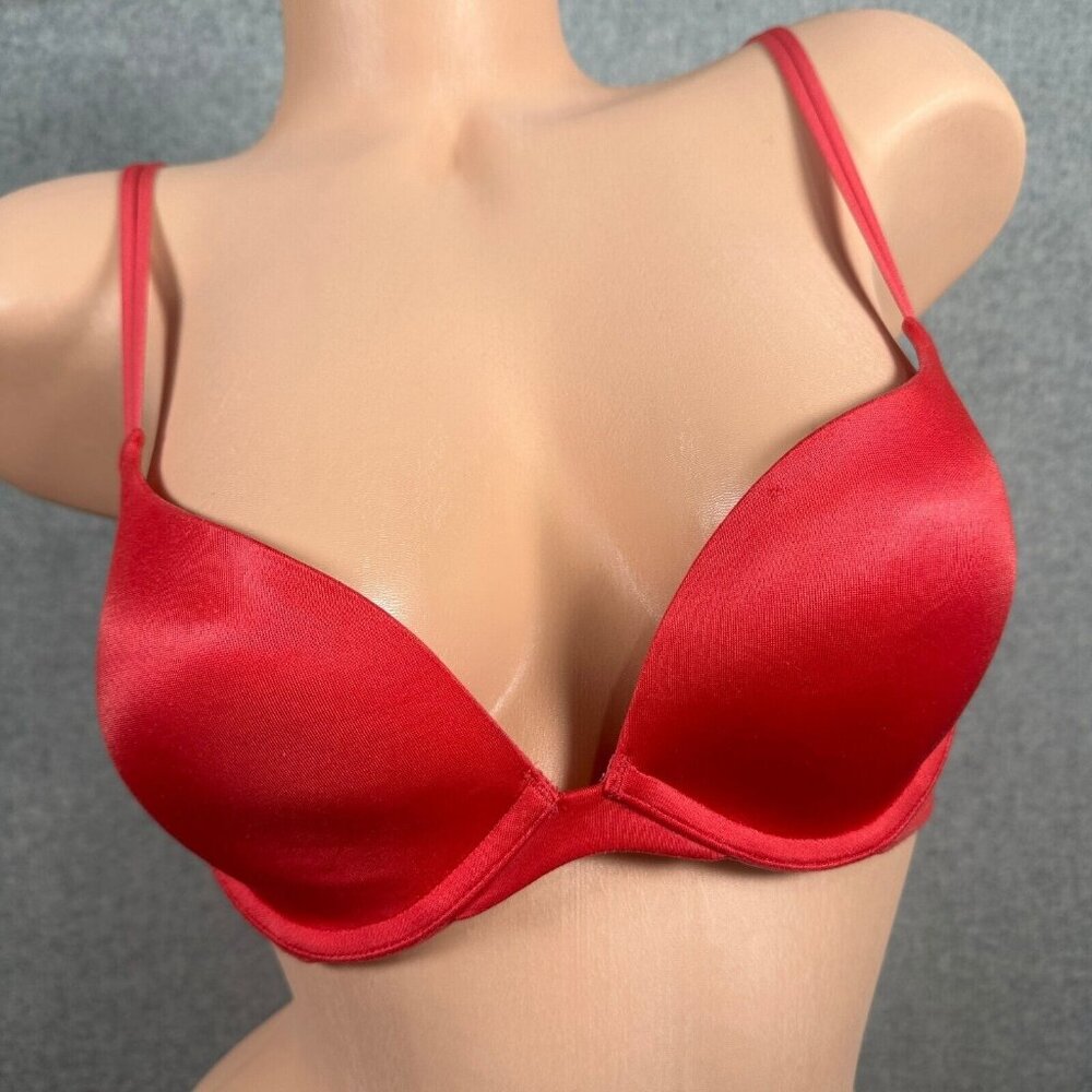 Vintage 32B Victoria's Secret Very Sexy Bra Underwire Back Closure Coral Red